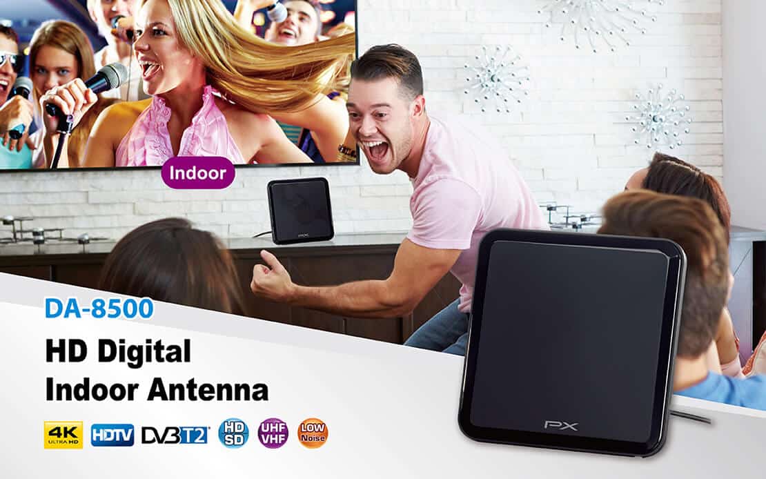 Low noise amplified digital TV antenna