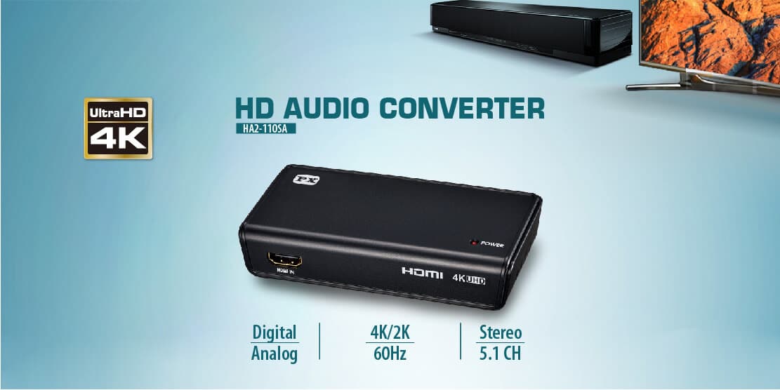 HDMI 2.0 / HDCP 2.0 audio converter - 4K60Hz 