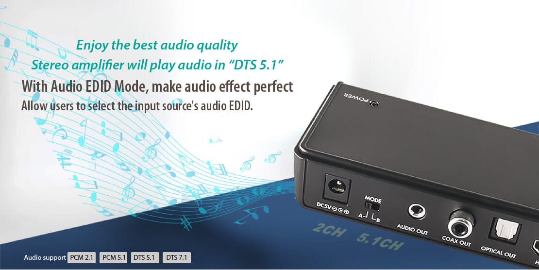 HDMI 2.0 / HDCP 2.0 audio converter - 4K60Hz 