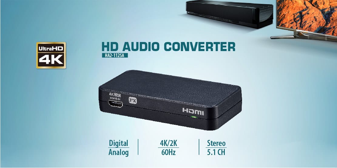 HDMI 2.0 / HDCP 2.0 audio converter - 4K60Hz 