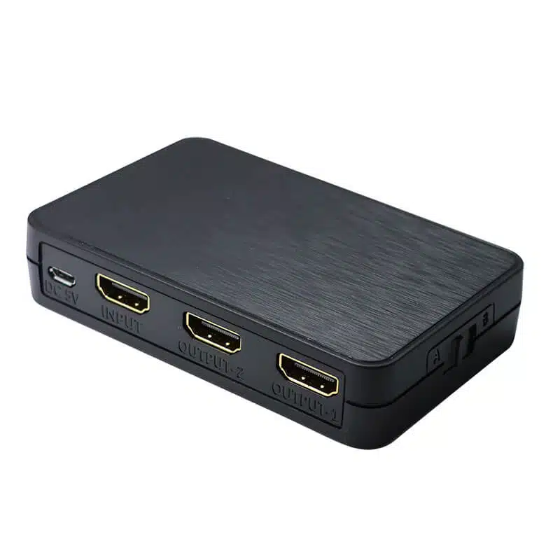 HDMI 2.0 1x2 HDMI splitter: 1 input 2 outputs, UltraHD 4K, auto downscaling