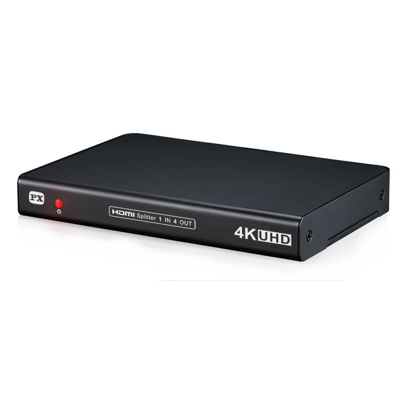 HDMI 2.0 1x4 HDMI splitter: 1 input 4 outputs, UltraHD 4K, auto downscaling