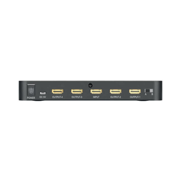 HDMI 2.0 1x4 HDMI splitter: 1 input 4 outputs, UltraHD 4K, auto downscaling