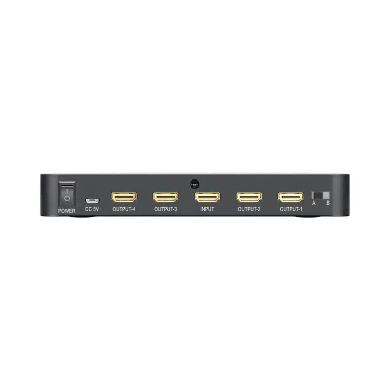 HDMI 2.0 1x4 HDMI splitter: 1 input 4 outputs, UltraHD 4K, auto downscaling