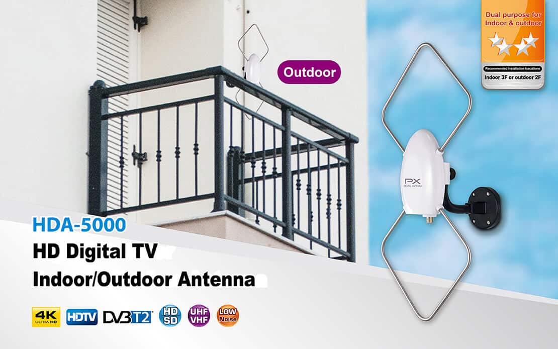 Super low noise amplified digital TV antenna