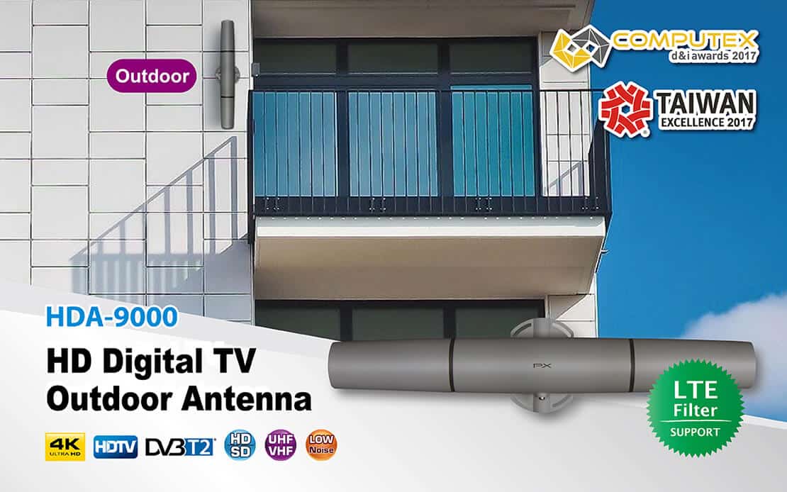 Low noise amplified digital outdoor TV antenna