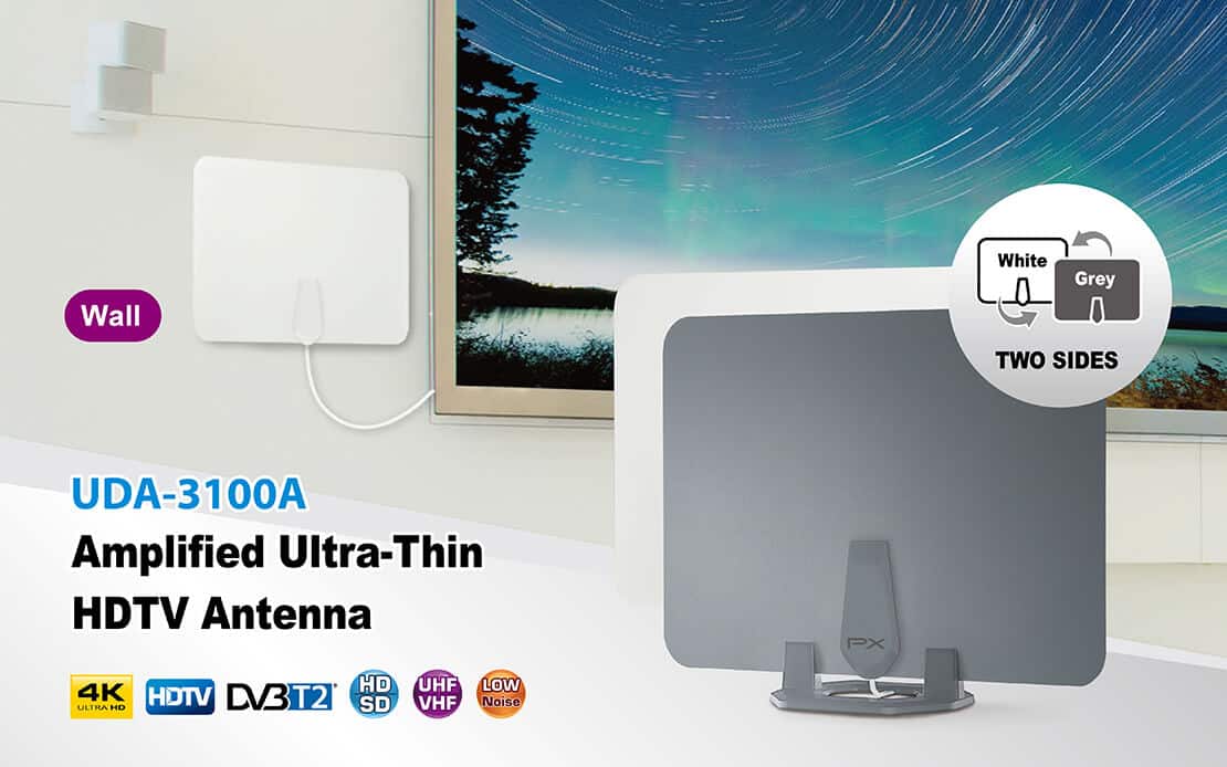 Low noise amplified digital TV antenna