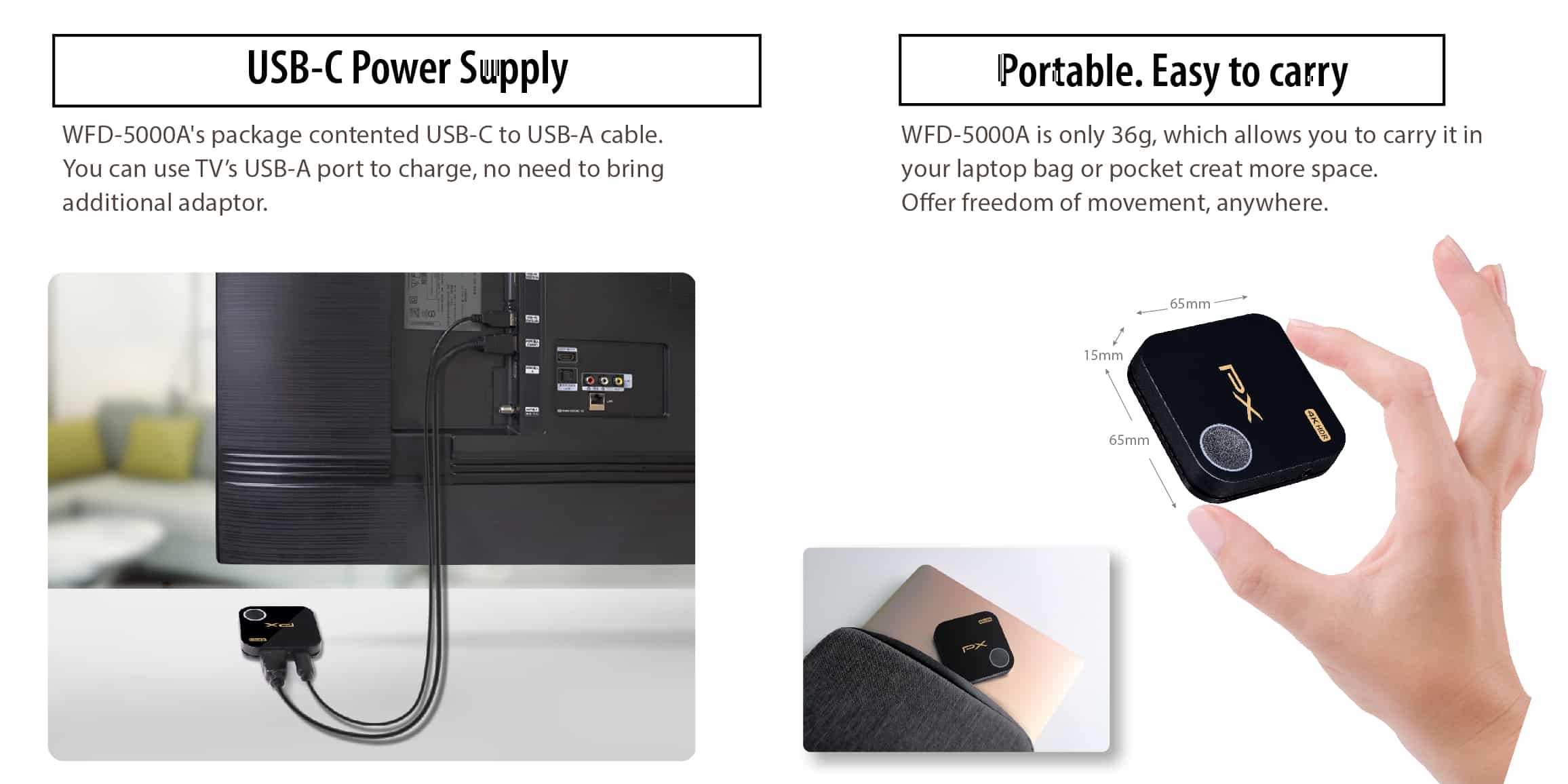 WFD-5000A wireless display adaptor