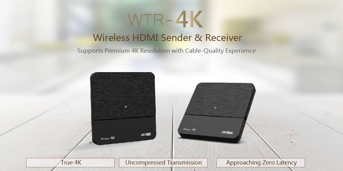 Wireless 4K30Hz HDMI extender - Zero latency - 30 ft. 