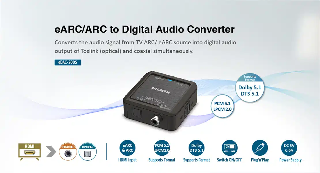 eARC/ ARC to digital audio converter